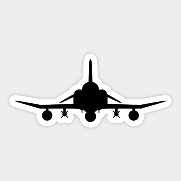 F-4 Phantom II Military Fighter Jet Sticker by hobrath